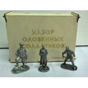 Набор "Вторая мировая война, Красная Армия: Партизаны" № 24 (3 н/к) в фанерной коробке